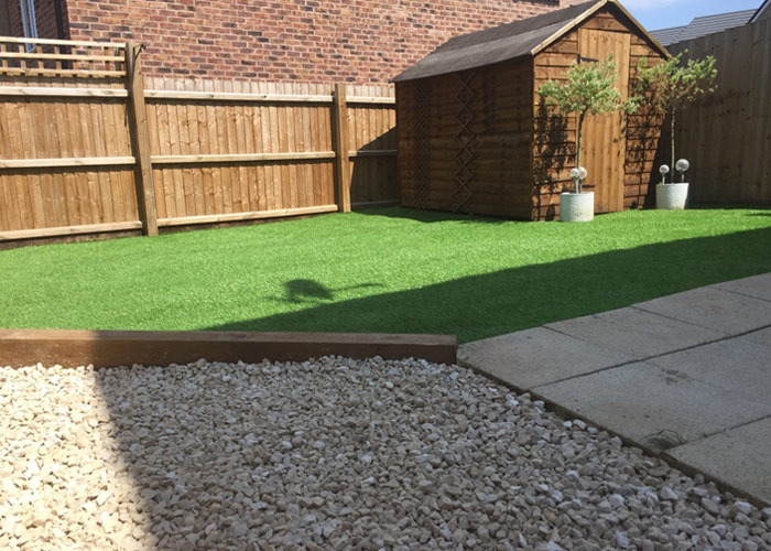 Artificial lawn installed in Reading, Berkshire